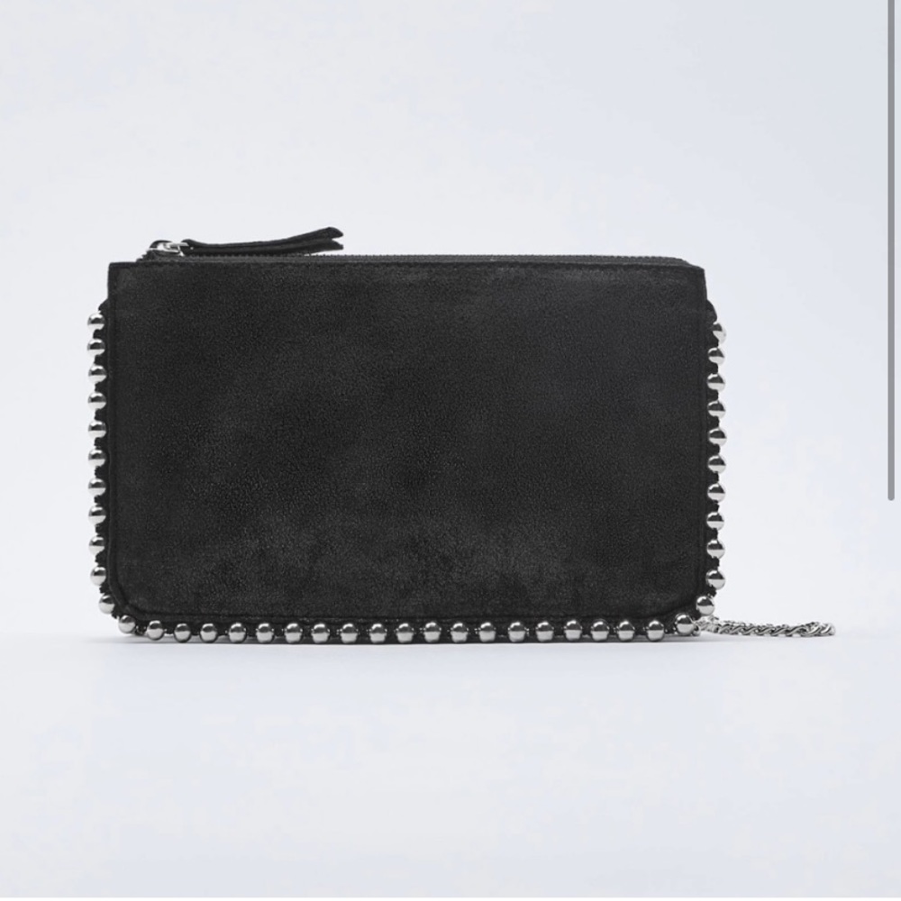 Zara studded black crossbody purse